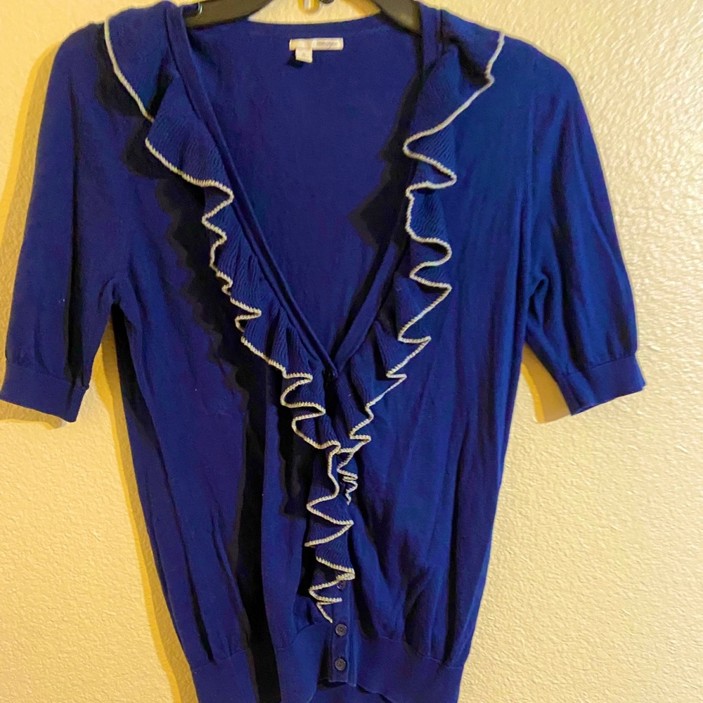 Halogen ruffle button cardigan